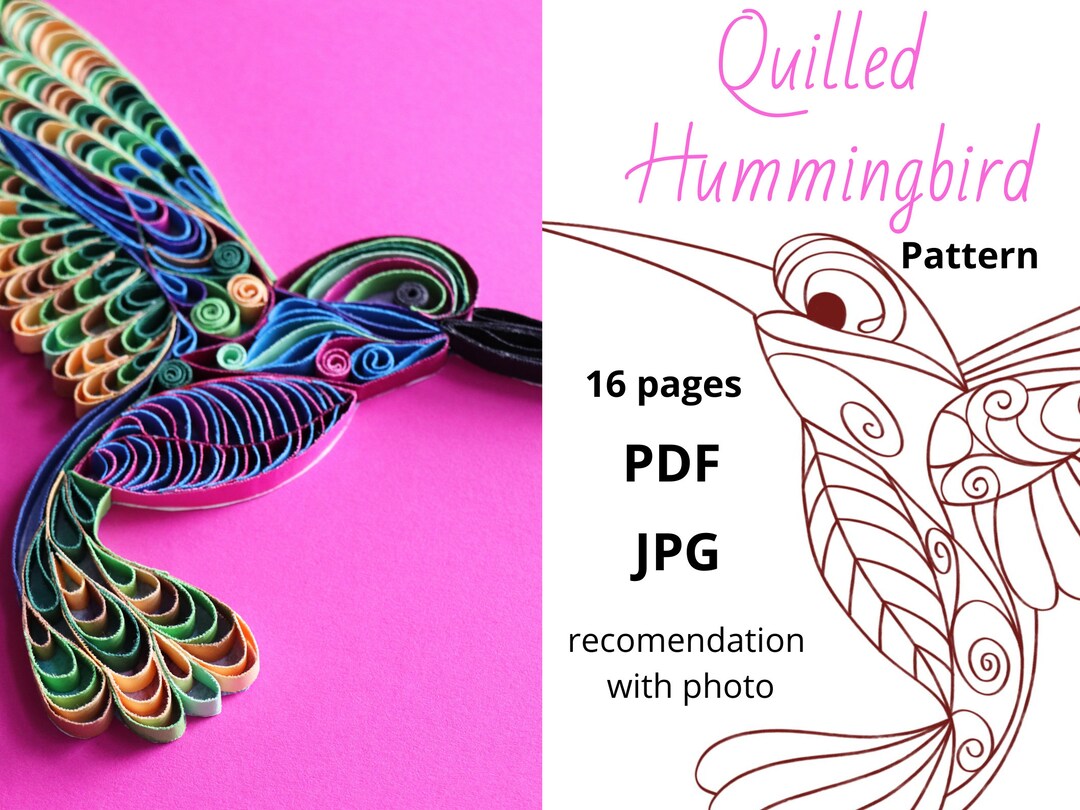 How to Make Quilled Hummingbird / Quilling Tutorial / Etsy