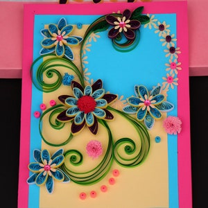 Personalized quilled Birthday card for your dearest / Custom birthday card for 40th choose your nr .. 100th Birthday image 2