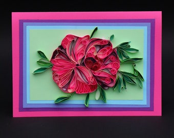 Happy Mothers day card made of delicate quilling flowers / Perfect Mothers Day gift - don't just present gifts, present works of art