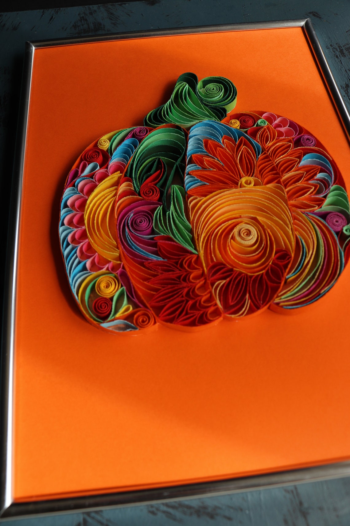 Pattern for Making Quilled Pumpkin How to Make Quilled Art Etsy