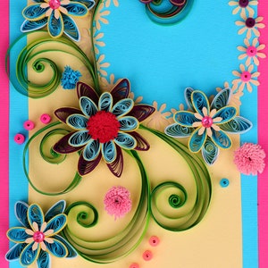 Personalized quilled Birthday card for your dearest / Custom birthday card for 40th choose your nr .. 100th Birthday image 3