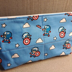 Kawaii Marvel/Avengers/Captain American toiletry/cosmetic bag