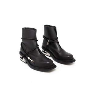 dirk bikkembergs metal heel bungee cord boots
