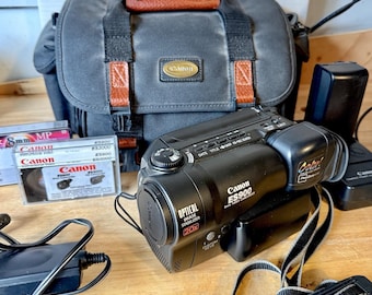 Videocámara Canon ES900 de 8 mm Video8 + Bolsa equipada con baterías, cargador y cintas - ¡Probada!