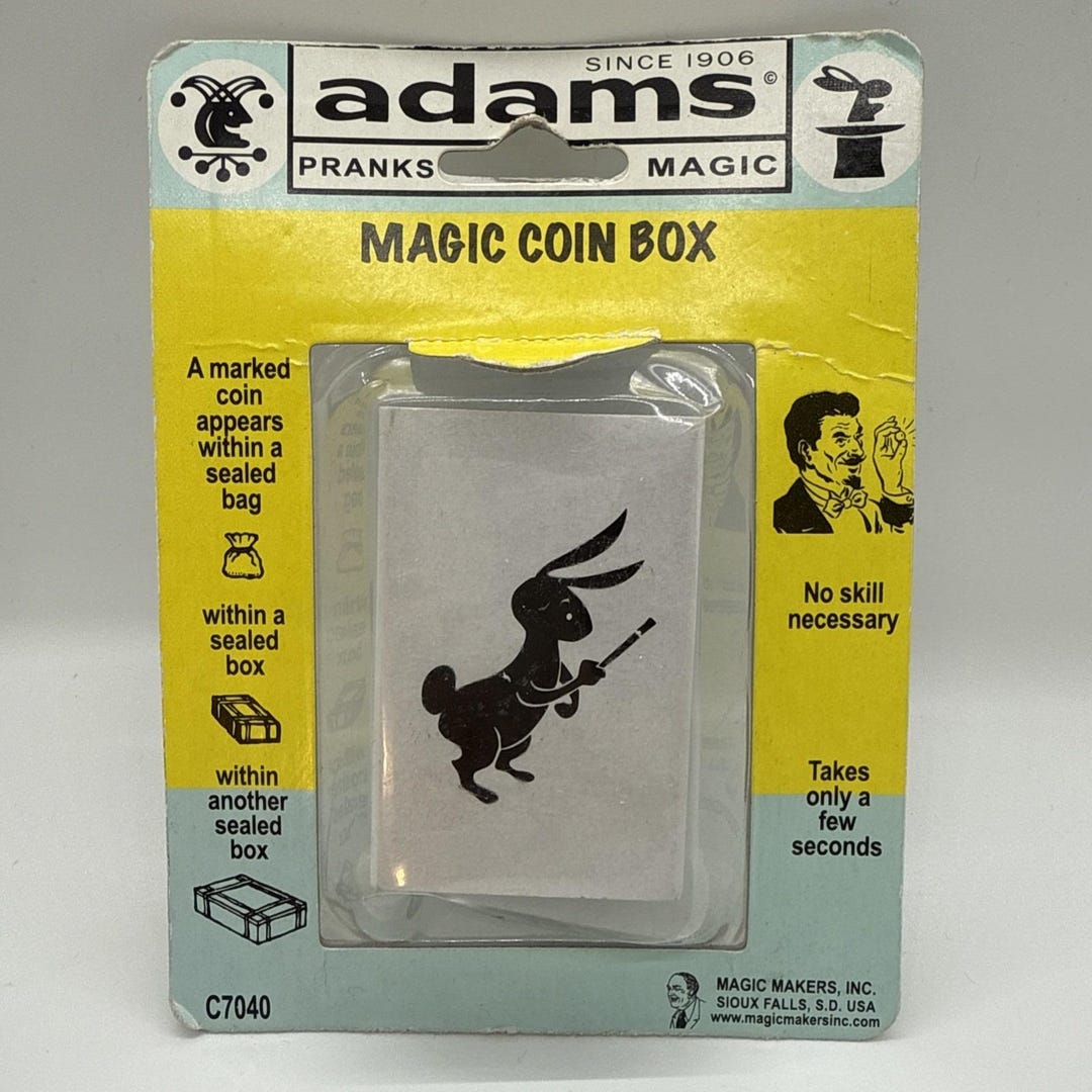 Vintage Adams Pranks Magic Coin Box Brand New Sioux Falls 13+ - Etsy