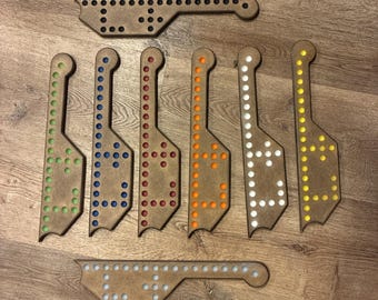 Vintage Marbles and Jokers Game Wood Pegs Card Social Security 2-8-Player