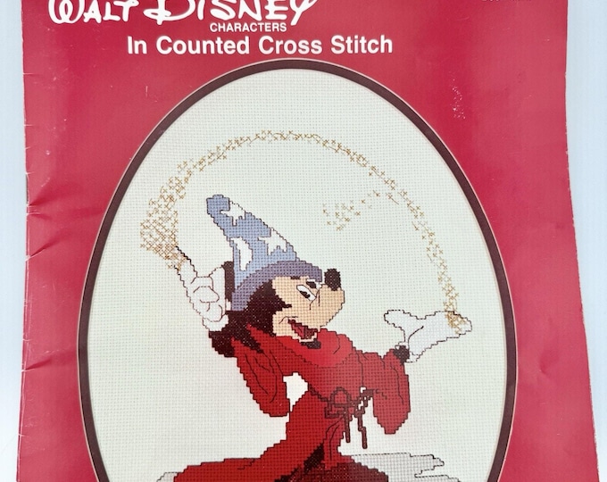 Vintage Walt Disney Counted Cross Stitch Pattern Book 13 Characters — free download