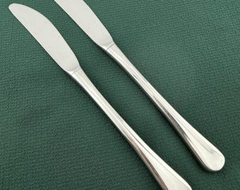 Cubiertos WMF Cromargan WMF144 de acero inoxidable brillante - Juego de 2 cuchillos de mesa de 21,5 cm