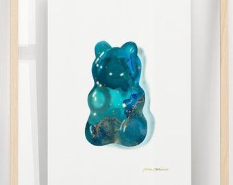 Abstract Gummy Bear Art Print | Modern Pop Art (Digital Download)
