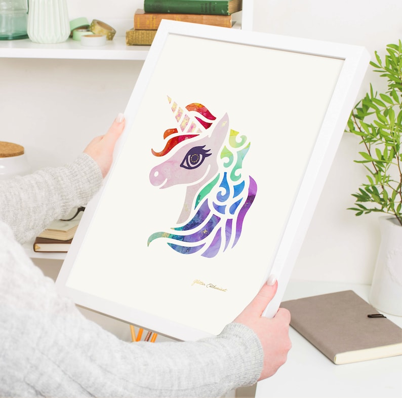 Unicorn Wall Art Unicorn Wall Decor Printable Nursery Decor Etsy
