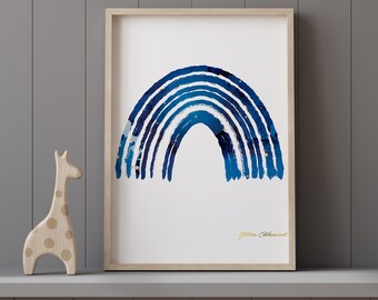 Rainbow Wall Art, Rainbow Wall Decor, Printable Nursery Decor, Rainbow Prints for Boys Bedroom, Pictures for Boys Room, Abstract Rainbow