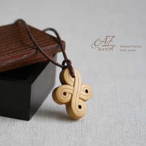 Wood Cross Necklace Wooden Cross Pendant Hand Carved Wood Cross Pendant Christian Jewelry image 1