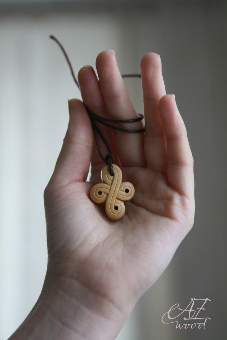 Wood Cross Necklace Wooden Cross Pendant Hand Carved Wood Cross Pendant Christian Jewelry image 7