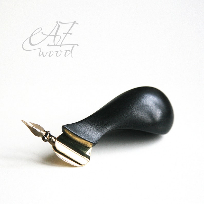 Ergonomic pen holder BlackDrop Oblique pen Etsy