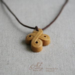 Wood Cross Necklace Wooden Cross Pendant Hand Carved Wood Cross Pendant Christian Jewelry image 2