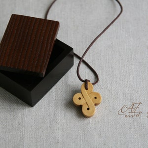 Wood Cross Necklace Wooden Cross Pendant Hand Carved Wood Cross Pendant Christian Jewelry image 3