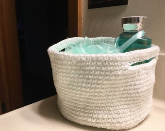 Crocheted Cotton Basket