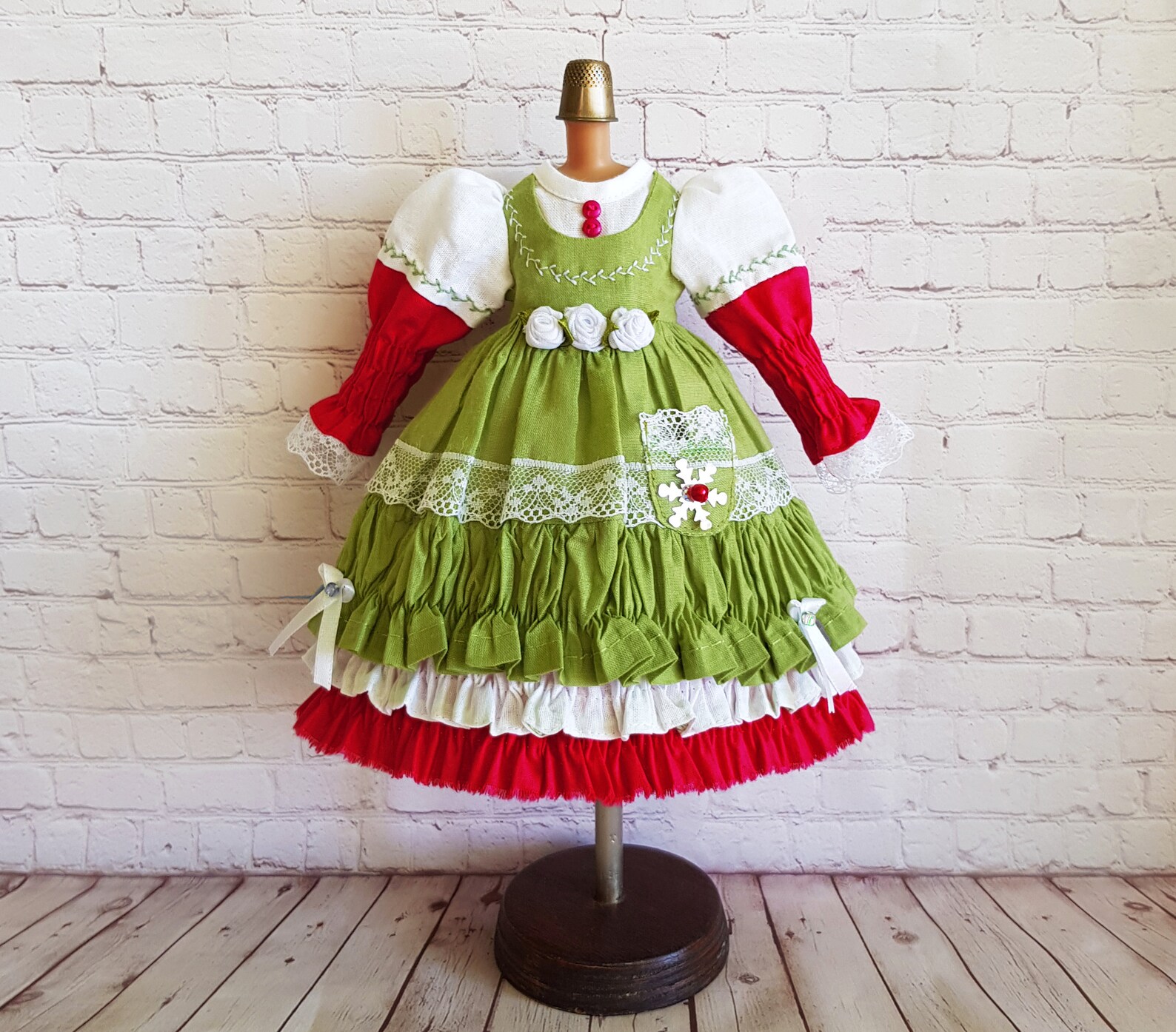 Green Dress Doll Little Darling Dianna Effner 13 Doll Etsy