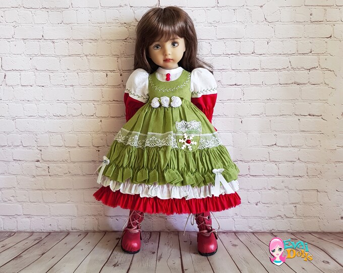 Green Dress Doll Little Darling Dianna Effner 13 Doll Etsy