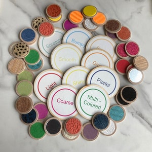 Preschool & kindergarten sensory sorting activity and match game,  early educational toy for home and school learning