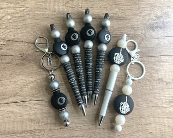f bomb middle finger pens and keychain, custom and exclusive, funny swear word gag gift, sweary gifts for adults