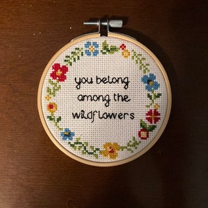 Tom Petty Wildflowers Cross Stitch