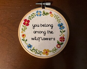 Tom Petty Wildflowers Cross Stitch