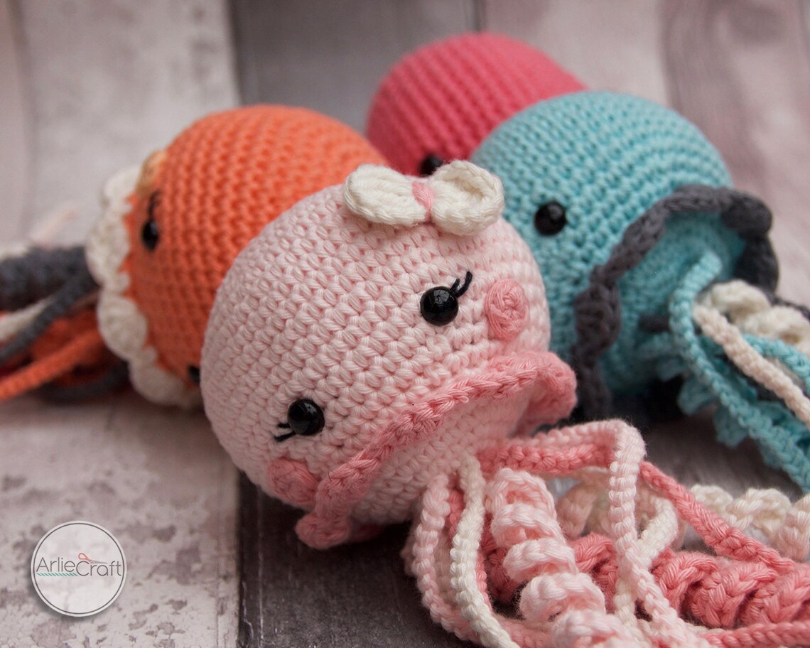Crochet Jellyfish Pattern Instant PDF Download Amigurumi Etsy UK