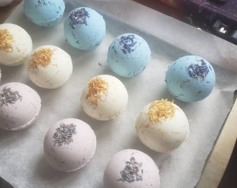 Botanical Bath Bomb Set: Vegan Aromatherapy, Spa Day Self Care