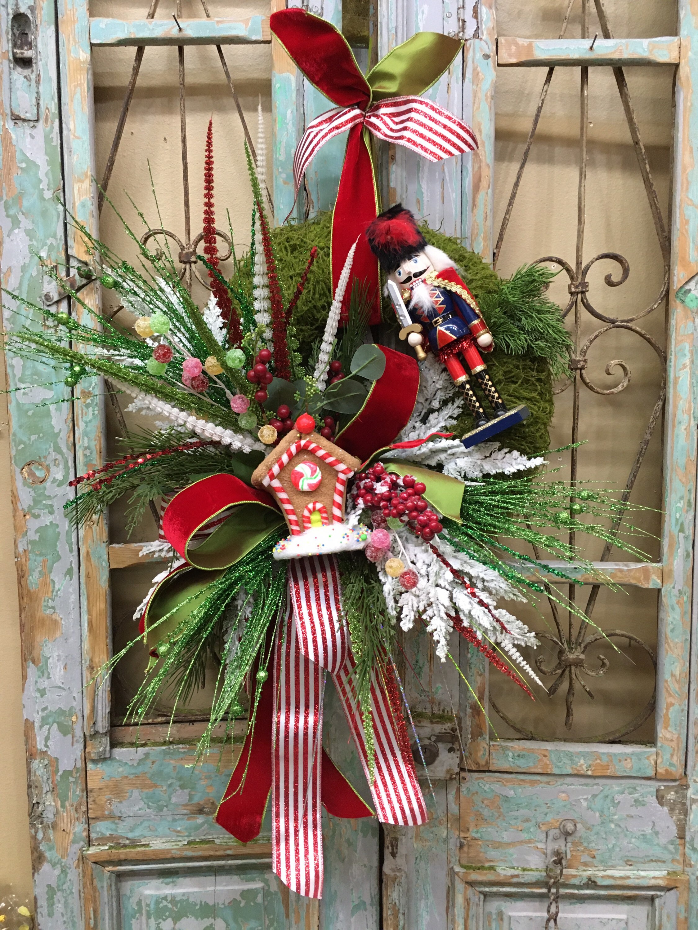 Nutcracker Christmas Wreath Christmas Wreaths Nutcracker Etsy