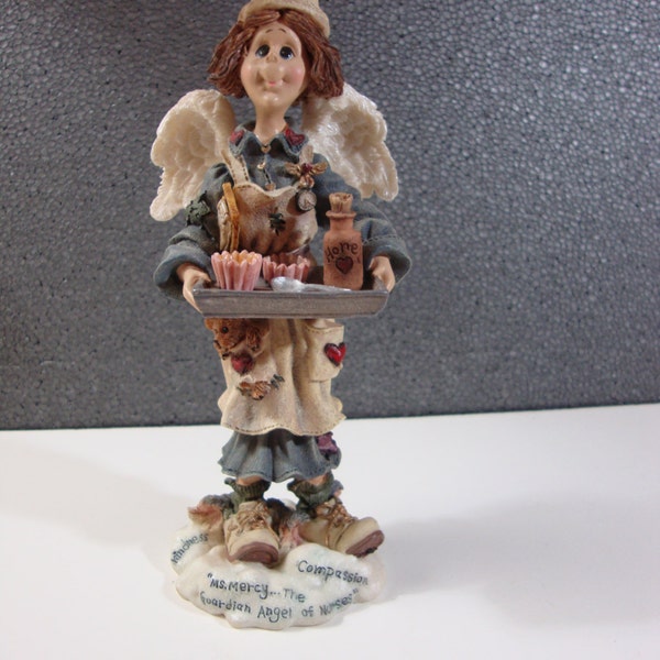 1996 Boyds beren & vrienden Folkstone collectie "Mercy" engel van verpleegkundigen standbeeld #28240 Vintage Collectible beeldje