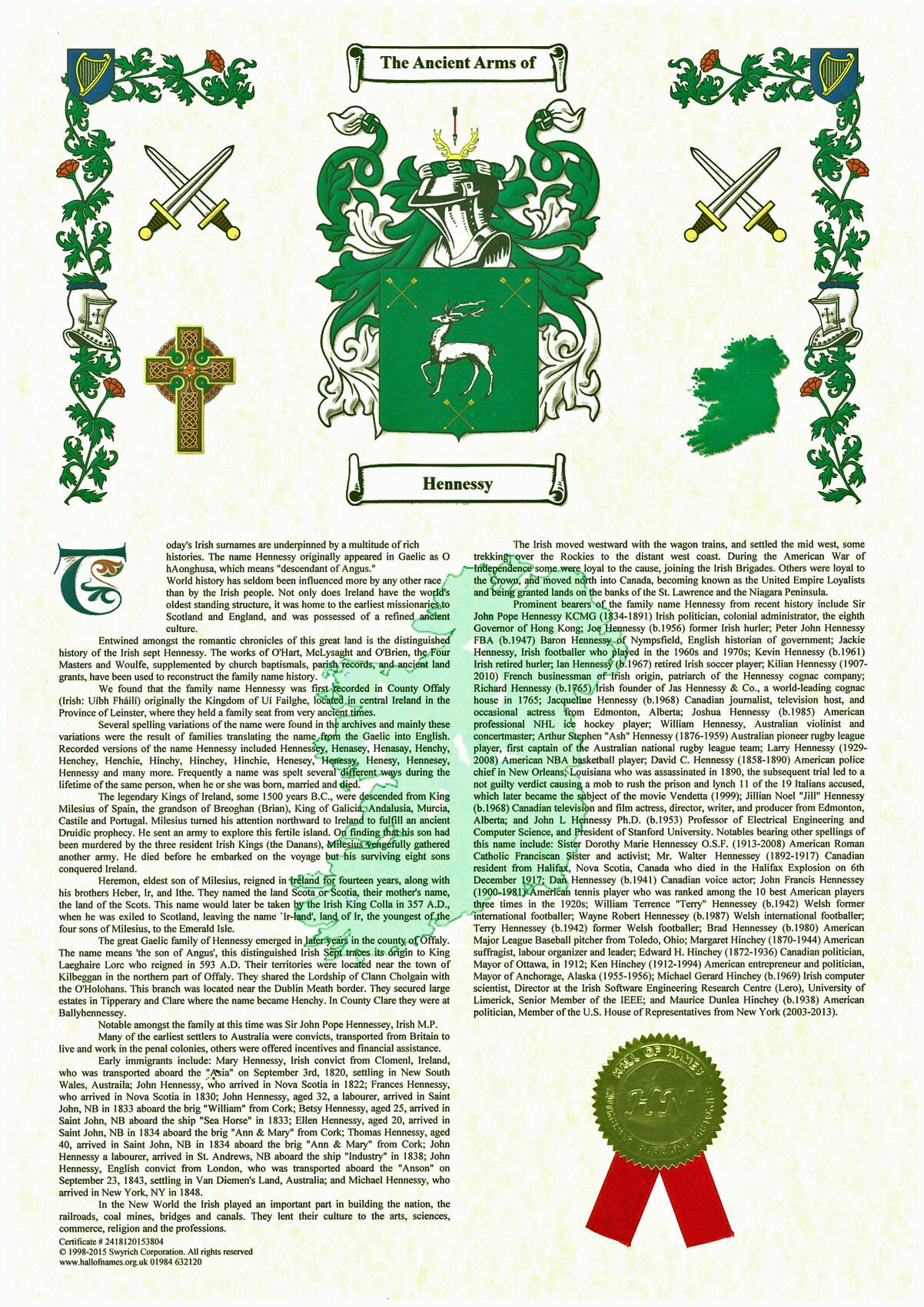 Coat of Arms and Surname History Scroll Etsy UK