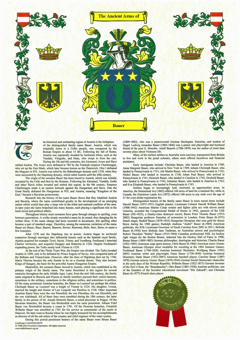 Coat Of Arms And Surname History Scroll Etsy UK Coat Of Arms And Surname History Scroll Etsy UK