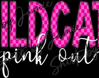 Wildcats Pink Out Checkers Digital Download