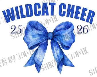 Wildcat Cheer Bow Sublimation Digital Download