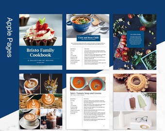 Cookbook Pages Etsy