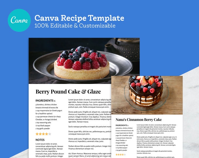 Mini Recipe Design Printable Mini Recipe Book Template Download, Half Size Recipe Mini ...
