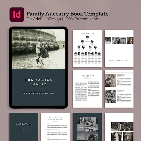 Family Tree Book Template Etsy