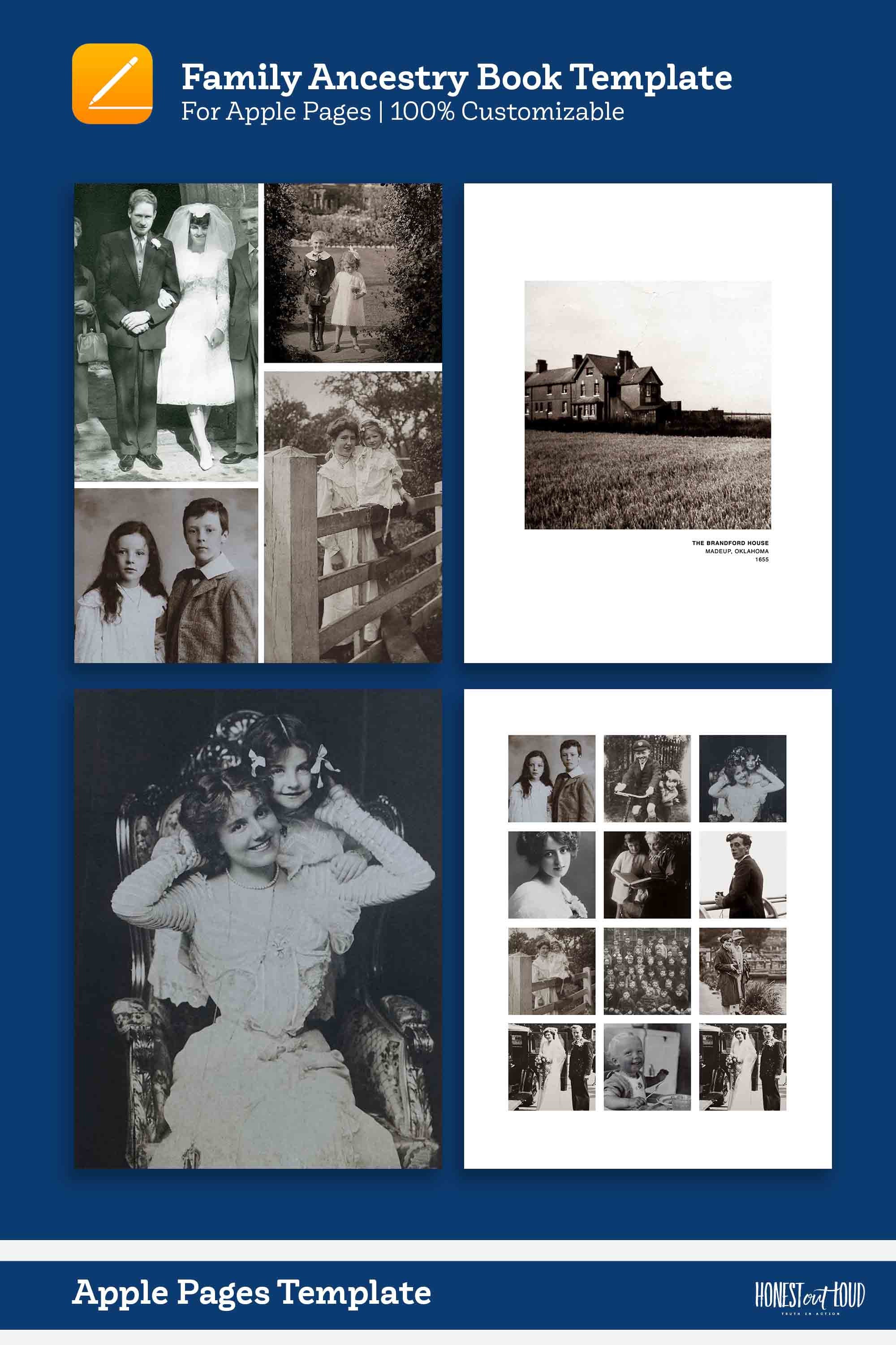 Ancestry Book Template | Family Tree Family History Genealogy Book ...