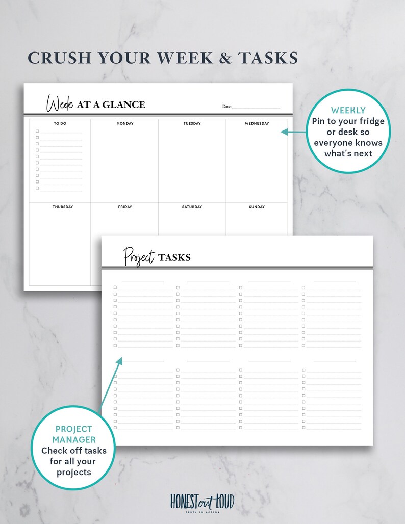 Printable PDF Planner for 2020-2021 Day Week Month - Etsy