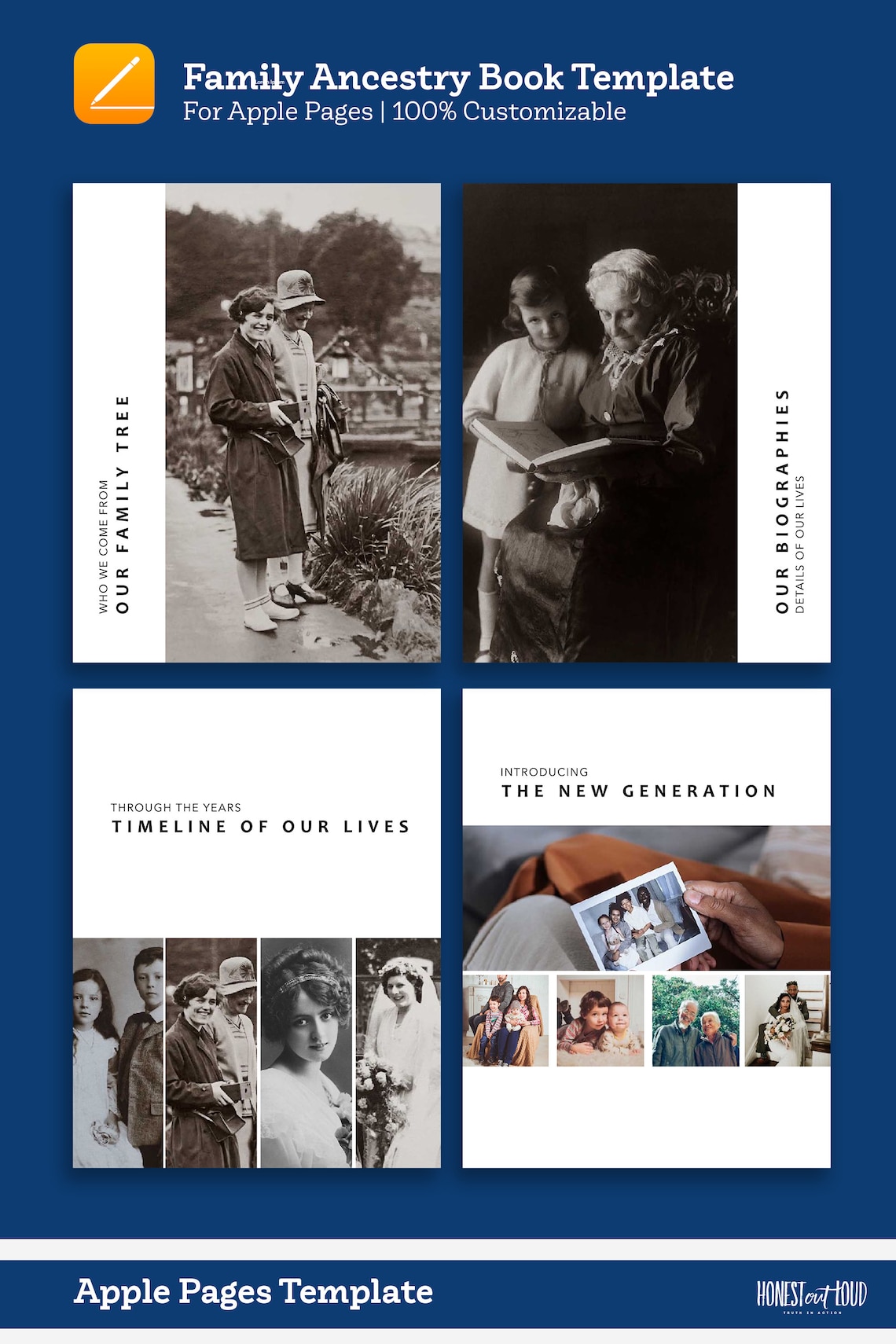 Ancestry Book Template | Family Tree Family History Genealogy Book ...