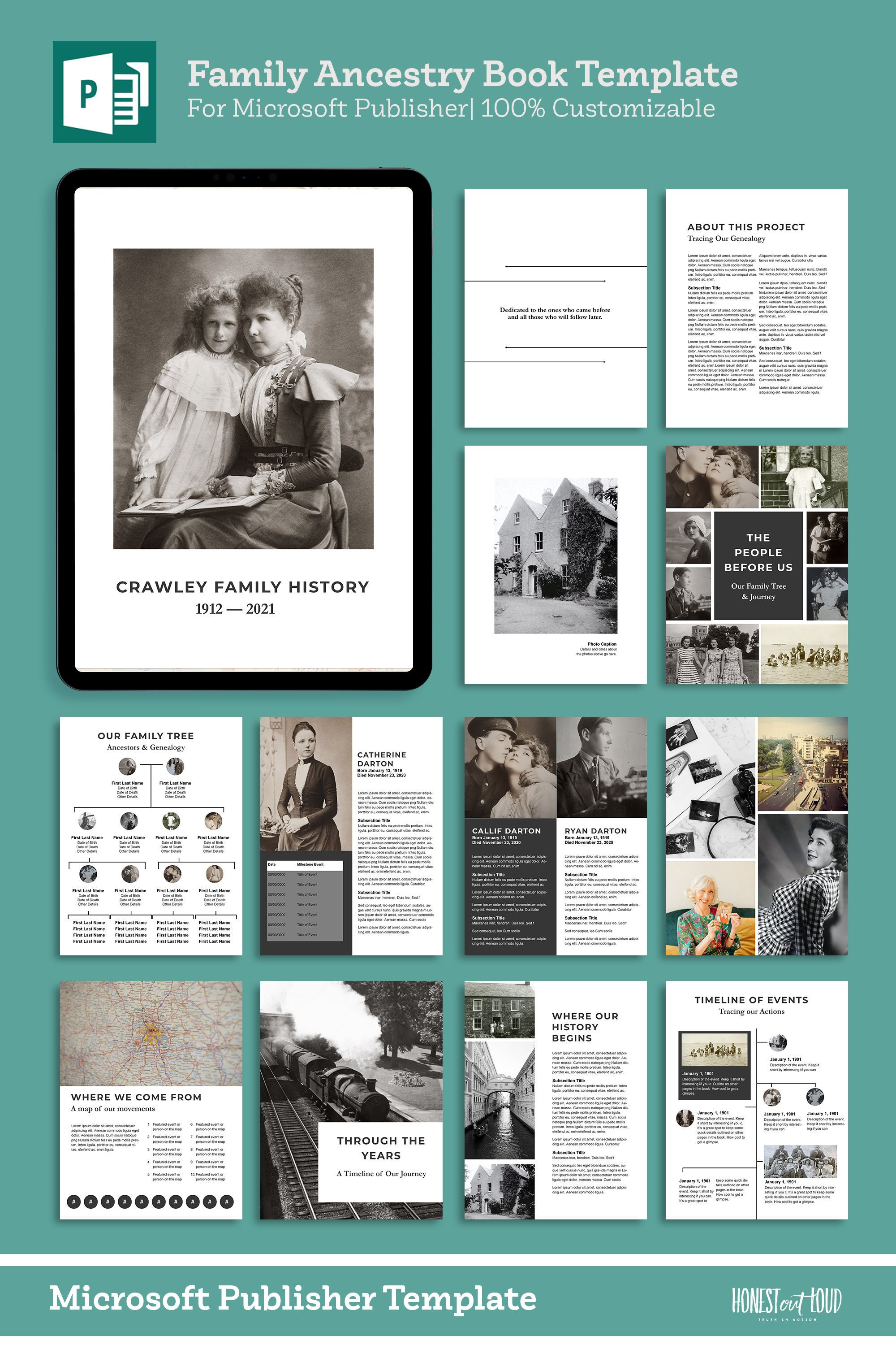 Genealogy Organizer, Family History, Ancestry Book, Family Tree, Gift,  History, Genealogy Log, Family Chart, Mothers Day, Christmas Gift. 