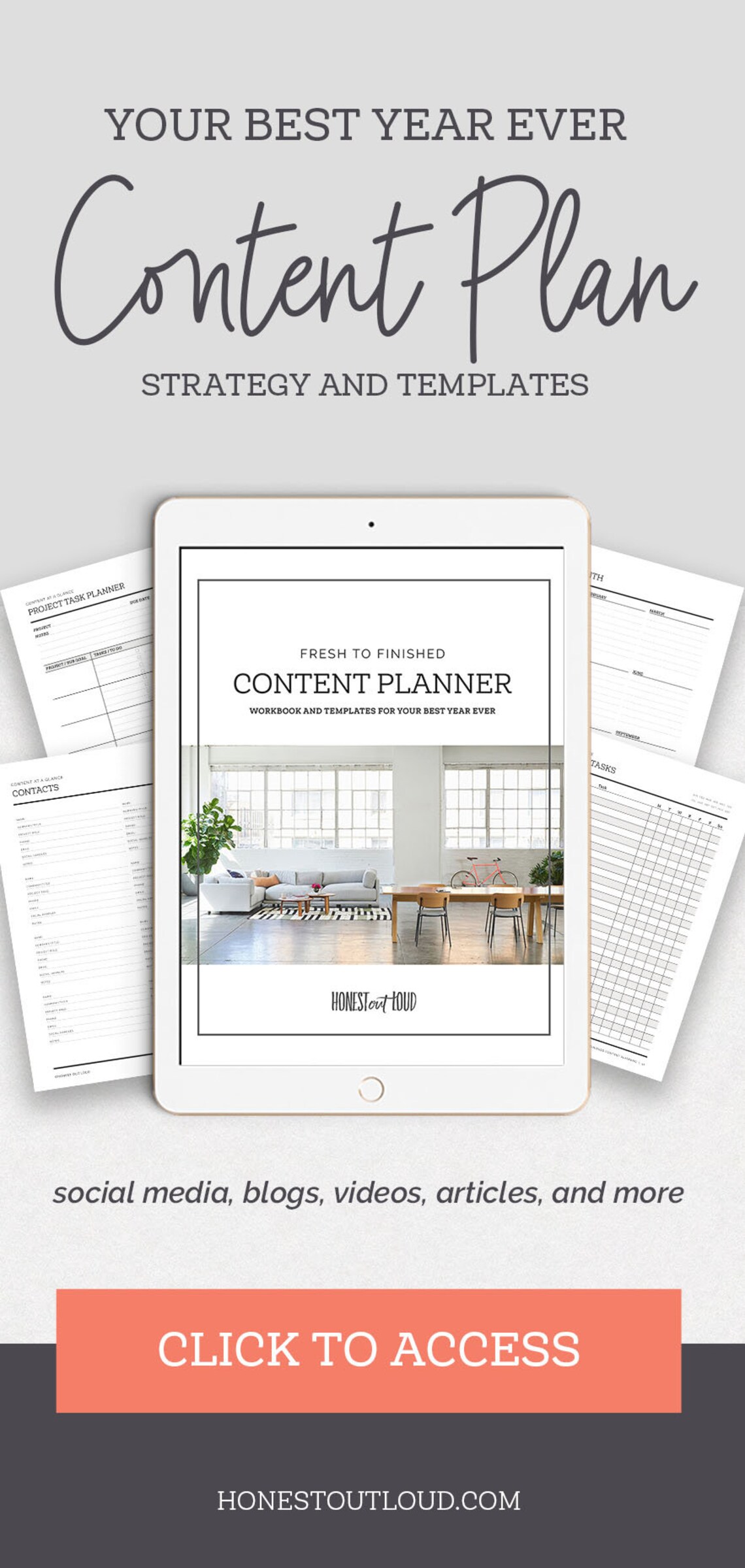 Content Marketing Guided Course Planners and Templates Etsy