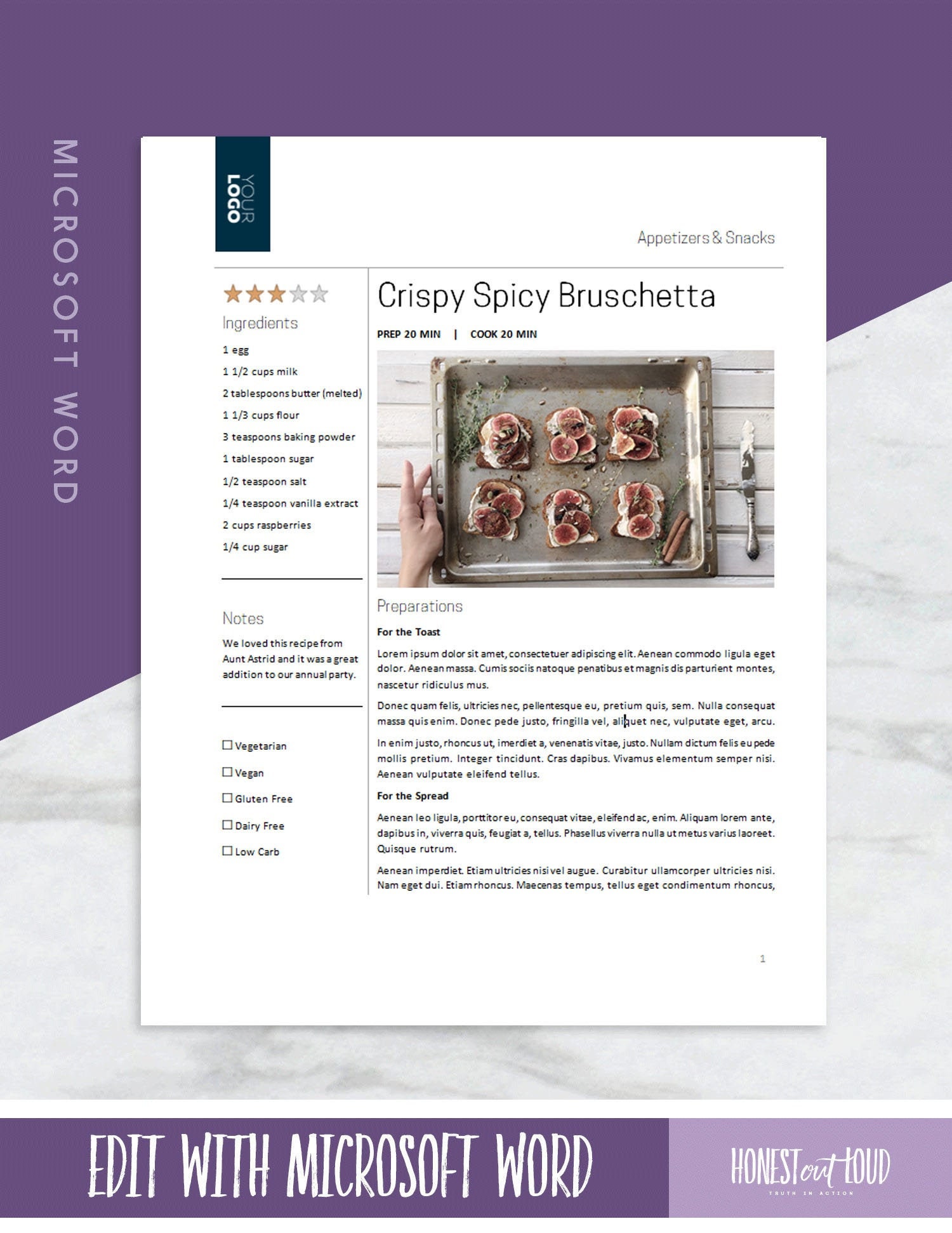 FREE Blank Cookbook Template - Download in Word, Google Docs, PDF