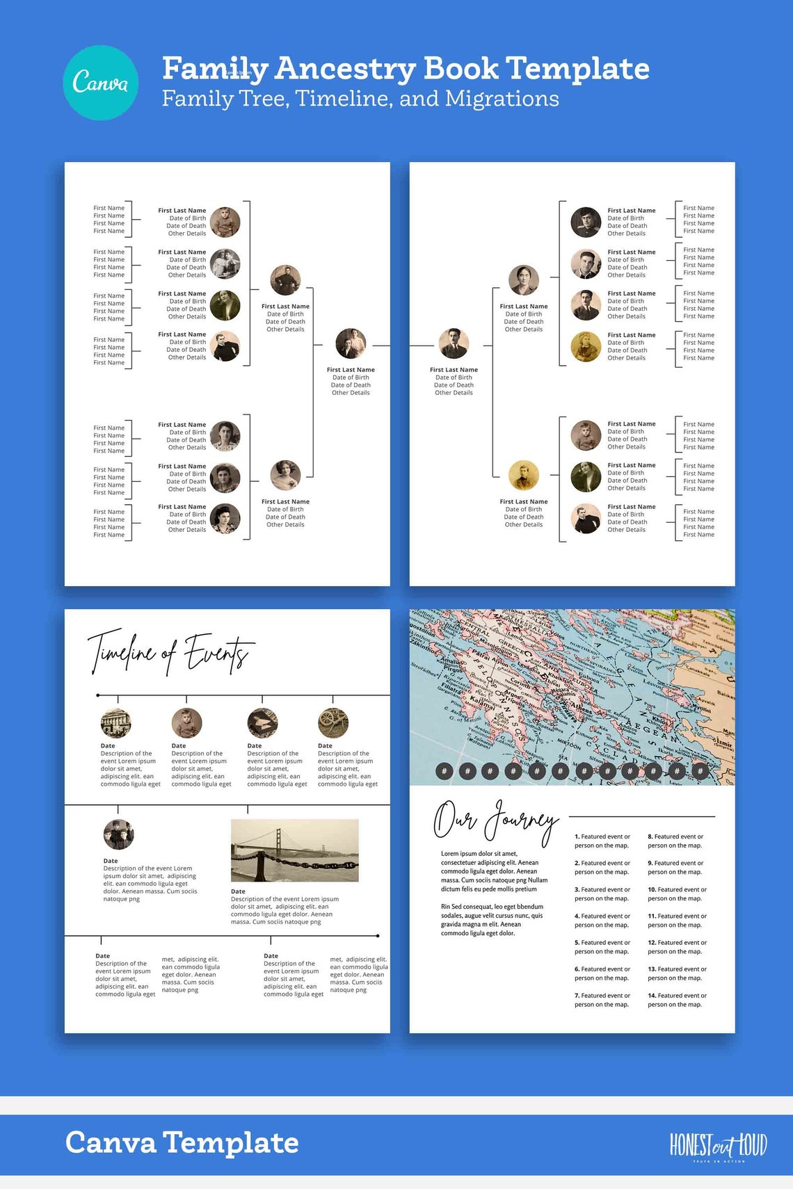 Ancestry Book Template Family Tree Family History and Etsy Ancestry Book Template Family Tree Family History and Etsy