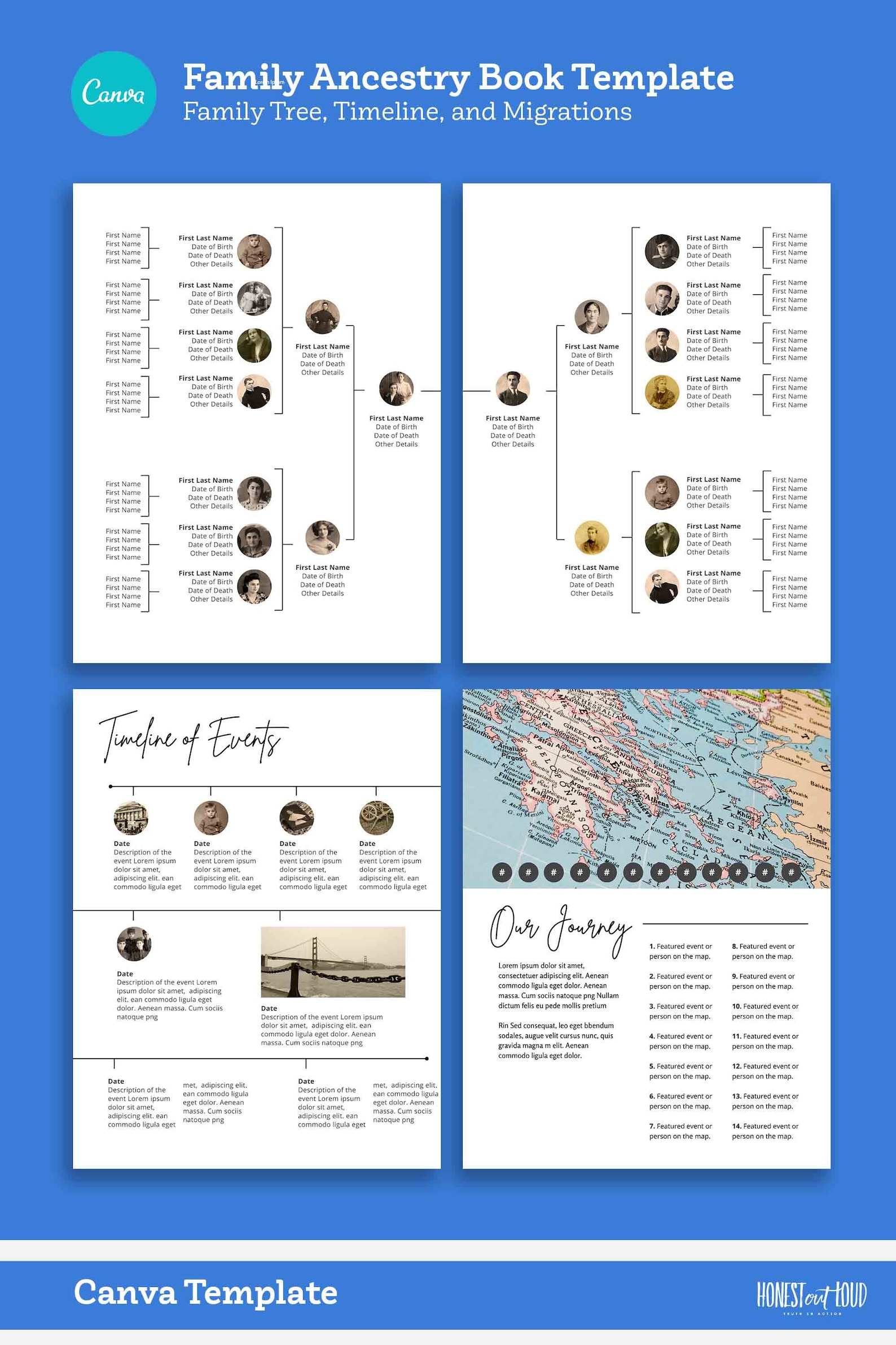 Ancestry Book Template Family Tree Family History and Etsy Ancestry Book Template Family Tree Family History and Etsy