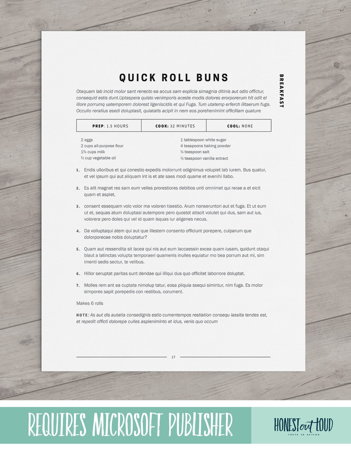 Printable Recipe Template 8 5x11 Microsoft Publisher Instant Download Printable Recipe Template 8 5x11 Microsoft Publisher Instant Download