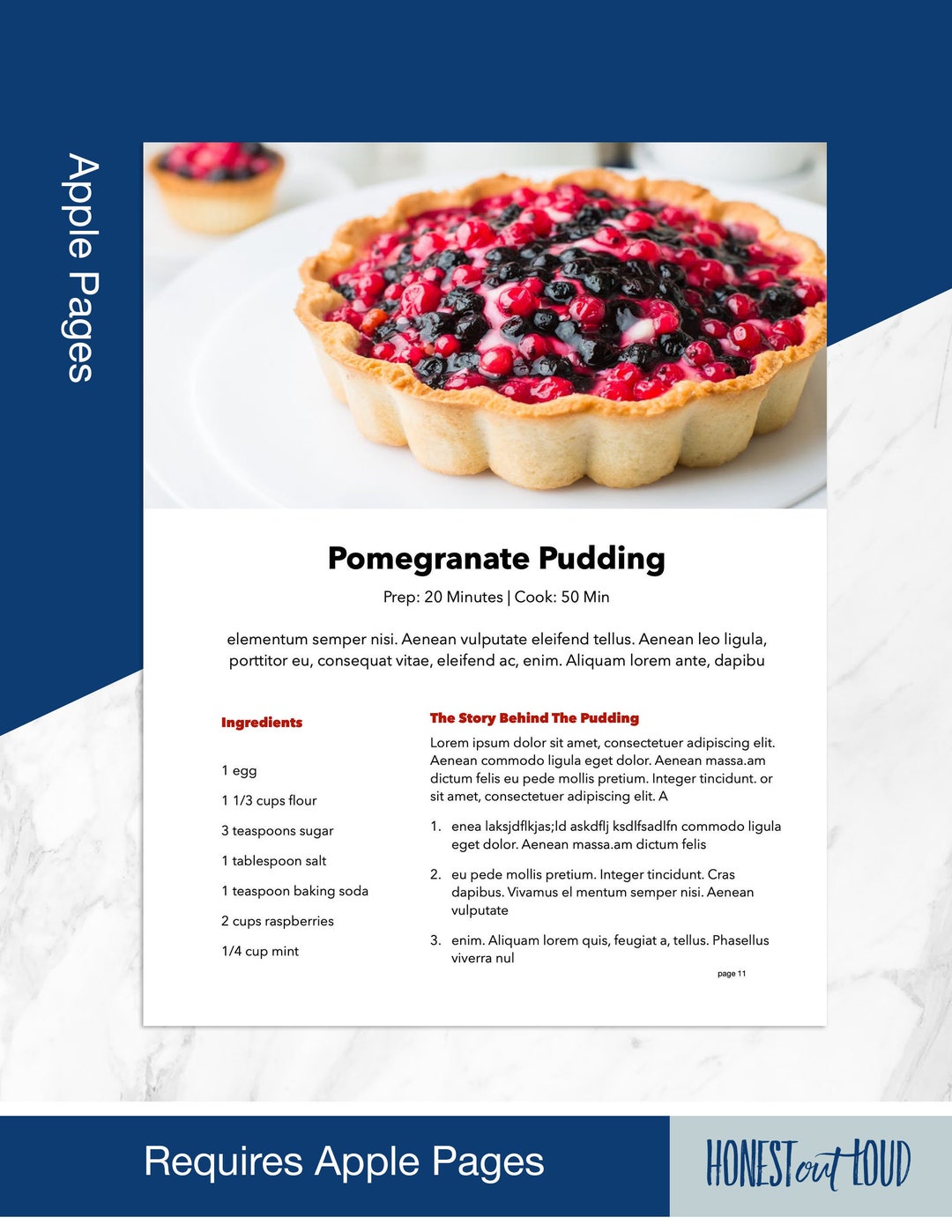 Apple Pages Recipe & Cookbook Template Printable US Letter A4 Instant Apple Pages Recipe & Cookbook Template Printable US Letter A4 Instant