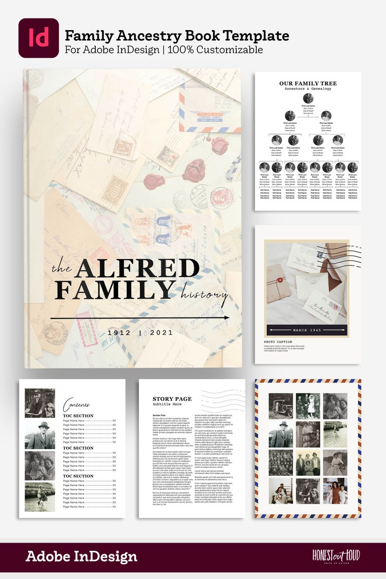 Ancestry Book Template Family Tree Family History Genealogy Book Mac PC Ancestry Book Template Family Tree Family History Genealogy Book Mac Pc