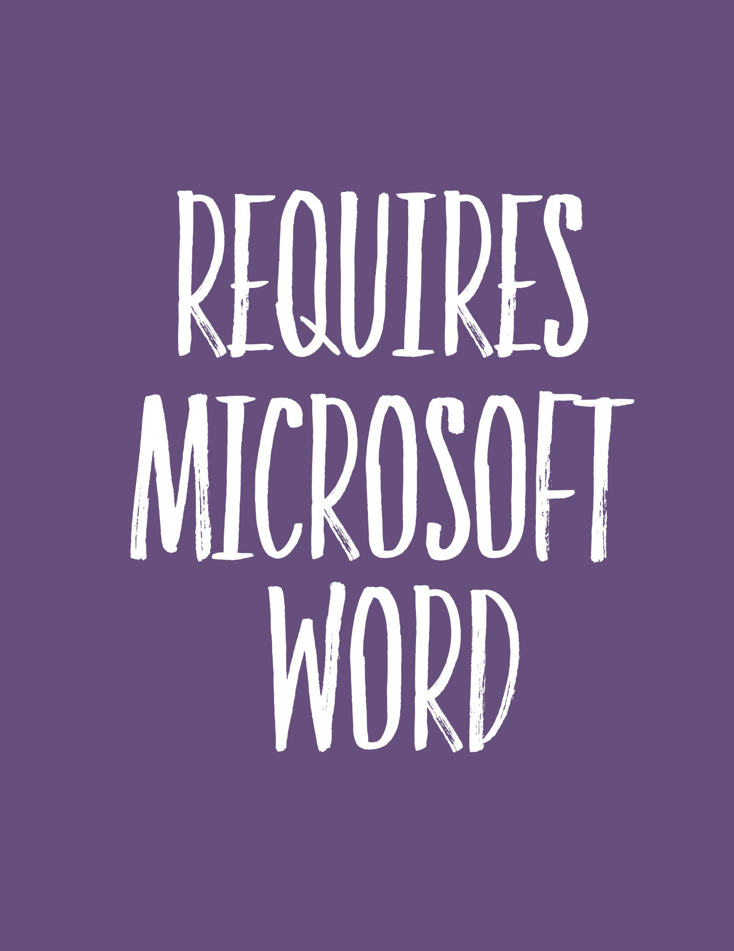 Microsoft Word Recipe Template Printable - 8.5x11 and A4 Instant